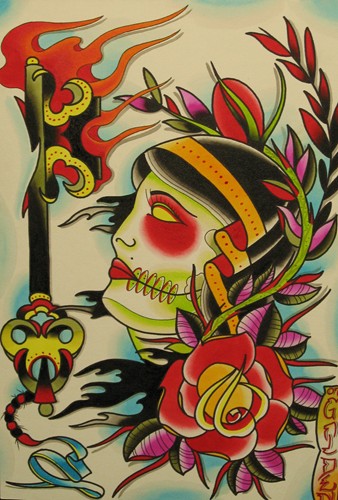 Tattoos - GYPSY AND KEY - 26327